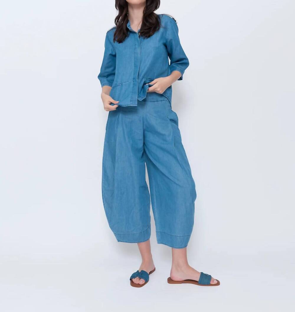 NEW ALEMBIKA balloon pants in denim